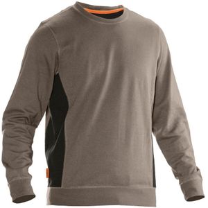 Jobman 5402 Roundneck Sweatshirt Khaki/Zwart maat XL