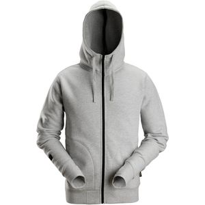 Snickers 2890 AllroundWork Hoodie Volledige Rits Lichtgrijs melange maat 3XL