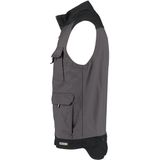 Dassy Faro Tweekleurige mouwloze werkvest Cementgrijs/Zwart maat 4XL