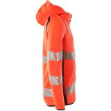 Mascot 19284-781 Capuchontrui met rits Hi-Vis Rood/Donkermarine