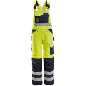 Snickers 0113 High Visibility Bib & Brace Klasse 2 High-Vis Geel/Marineblauw maat 264