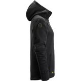 Snickers 8041 FlexiWork Fleece Hoodie met Volledige Rits Zwart maat XS