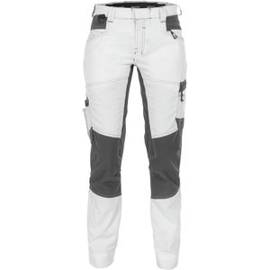 Dassy Helix Painters Women Schildersbroek met stretch voor dames Wit/Antracietgrijs