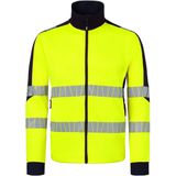 HAVEP 10081 Sweatvest High Visibility+ Fluo Geel/Marine maat L