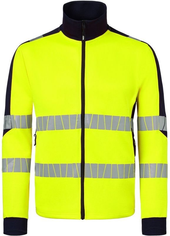 HAVEP 10081 Sweatvest High Visibility+ Fluo Geel/Marine maat L
