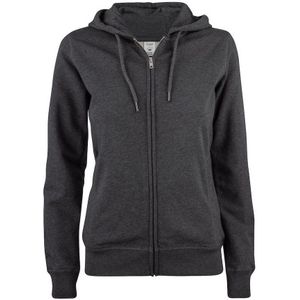 Clique Premium OC Hoody FZ Ladies Antraciet Melange