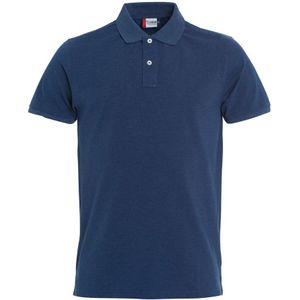 Clique Premium Heren Polo Blauwmelange maat 3XL