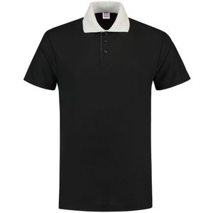 Tricorp 201004 Poloshirt Contrast Zwart-Grey maat XS