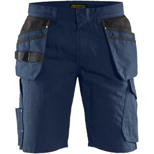 Blåkläder 1494-1330 Service short met spijkerzakken Donker marineblauw/High vis geel maat C62