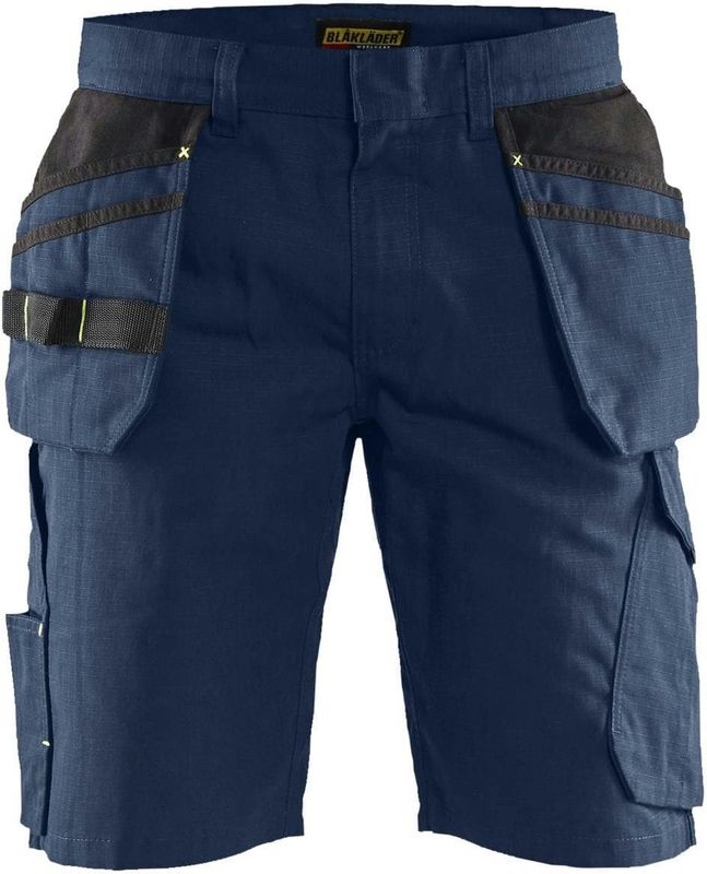 Blåkläder 1494-1330 Service short met spijkerzakken Donker marineblauw/High vis geel maat C44