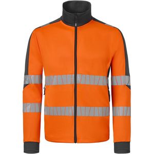 HAVEP 10081 Sweatvest High Visibility+ Fluo Oranje/Charcoal maat L