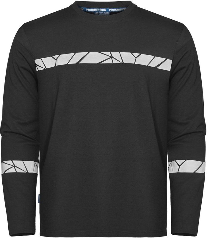 Projob 7002 T-Shirt Lange Mouwen Heren Zwart/Zwart maat 4XL