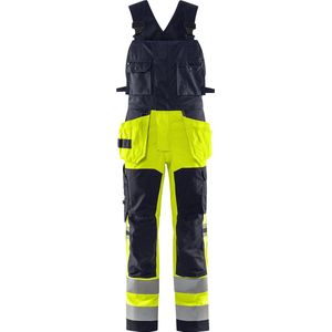 Fristads Flamestat high vis craftsman stretch Amerikaanse overall klasse 2 1170 ATHF Hi-Vis Geel/Marineblauw maat C44