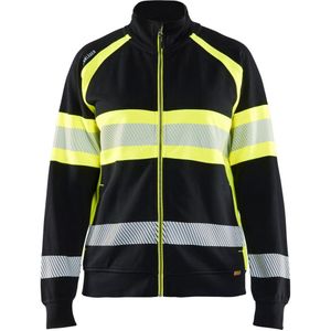 Blåkläder 3505-1158 Dames sweater High Vis Zwart/High Vis Geel maat XS