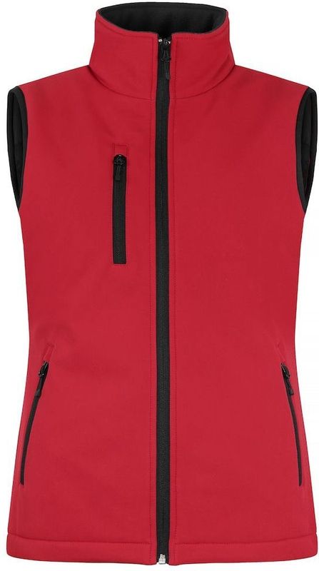 Clique - Padded Softshell Vest - Rood - Bodywarmer