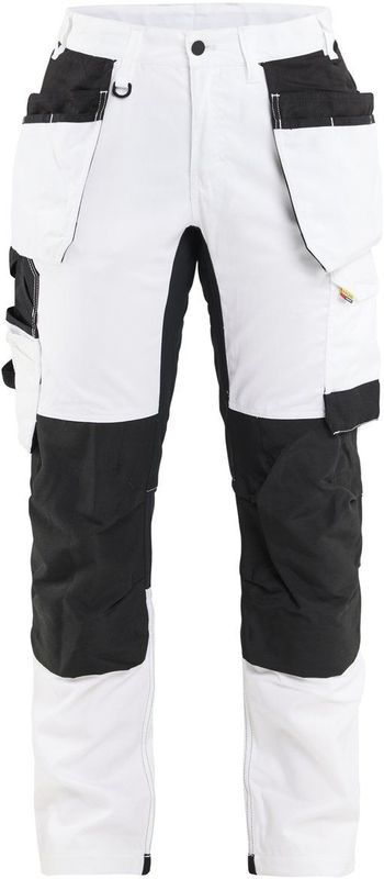 Blåkläder 7232-1832 Dames schildersbroek met stretch Wit/zwart maat C40