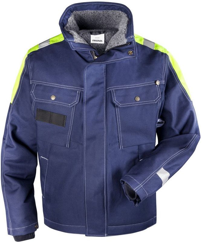 Fristads Katoenen winterjack 447 FASI Blauw maat S