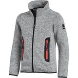 FHB Mats Gebreide Fleece Kinderjack Grijs maat 98/104