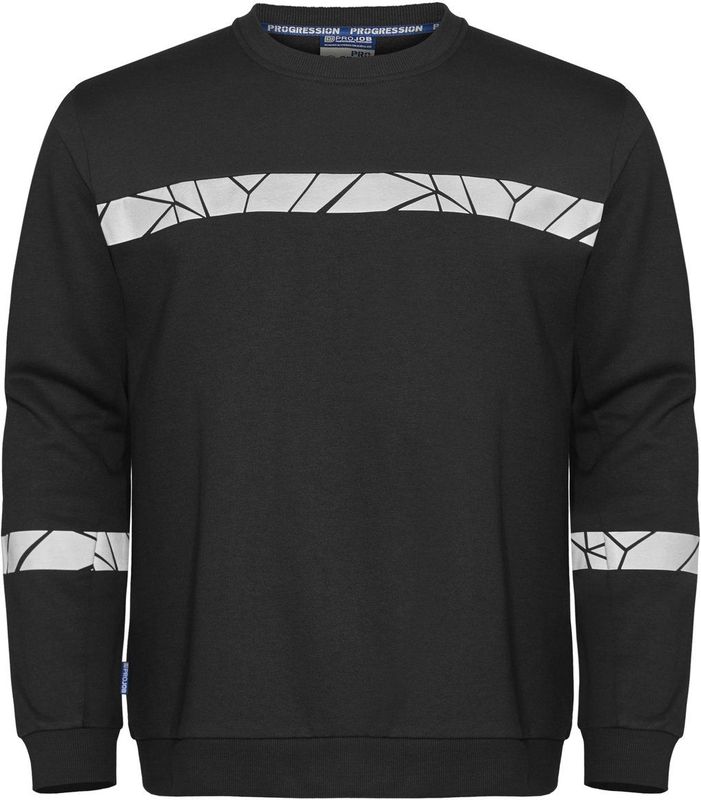 Projob 7101 Sweater Ronde Hals Heren Zwart/Zwart maat 4XL