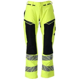 Mascot 21379-281 Broek met kniezakken Hi-Vis Geel/Donkermarine maat 76C52