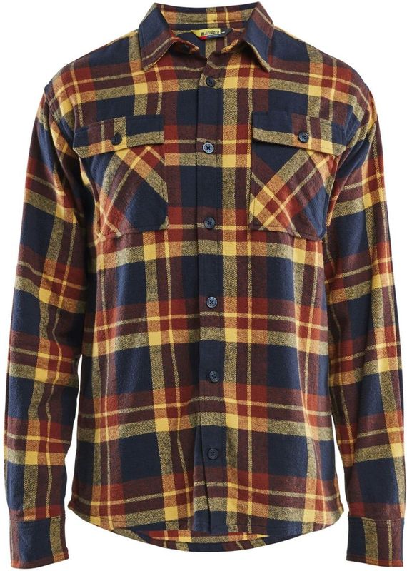 Blåkläder 3288-1168 Overhemd Flanel Gebrand rood/Donker marineblauw maat 4XL