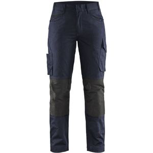 Blåkläder 7195-1330 Dames service werkbroek met stretch Donker marineblauw/Zwart maat D24