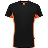 Tricorp 102004 T-Shirt Bicolor Zwart/Oranje