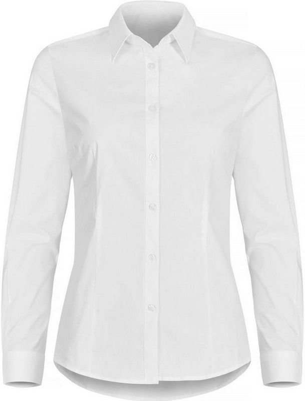 Clique Stretch Shirt L/S Women 027961 - Wit - 34/XS