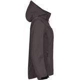 Clique Classic Softshell Hoody Dames Donkergrijs maat 34/XS