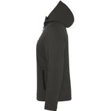 Clique Padded Hoody Softshell Dames Donkergrijs