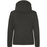 Clique Padded Hoody Softshell Dames Donkergrijs