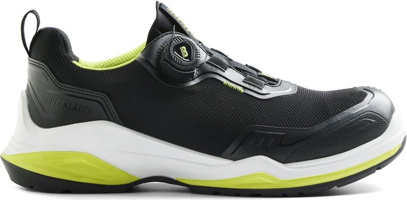 Blåkläder - 2486-0000 STRIKER Veiligheidsschoen - Zwart/Limoengroen - Textiel