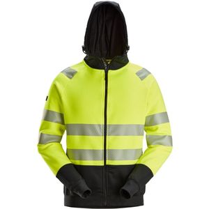 Snickers 2839 High-Vis Klasse 2 Hoodie met Rits High-Vis Geel/Zwart