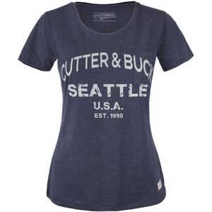 Cutter & Buck Pacific City T-Shirt Dames Blauw
