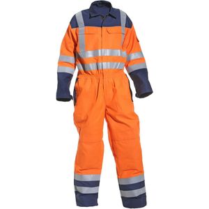 Hydrowear multinorm overal Marseille Fluor Oranje/Marine maat 46