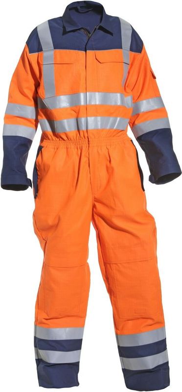 Hydrowear multinorm overal Marseille Fluor Oranje/Marine maat 50