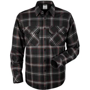 Fristads Flanellen overhemd 7421 MSF Zwart maat XS