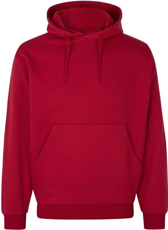 Pro Wear by Id 0660 Zachte hoodie kangoeroezak unisex Rood maat XS