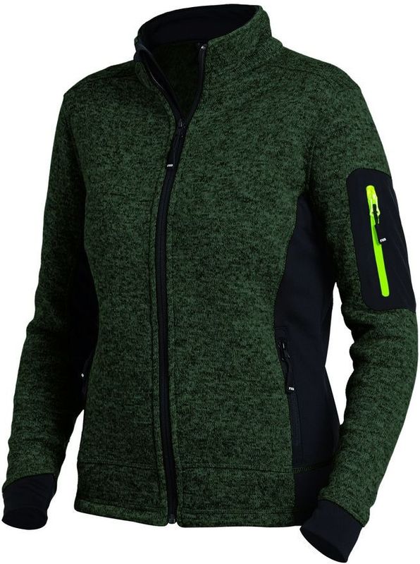 FHB MARIEKE Damesvest Tricotfleece, olijf-zwart