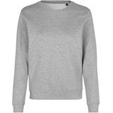 Pro Wear by Id 0683 Sweatshirt biologisch katoen dames Lichtgrijs gemêleerd maat XS