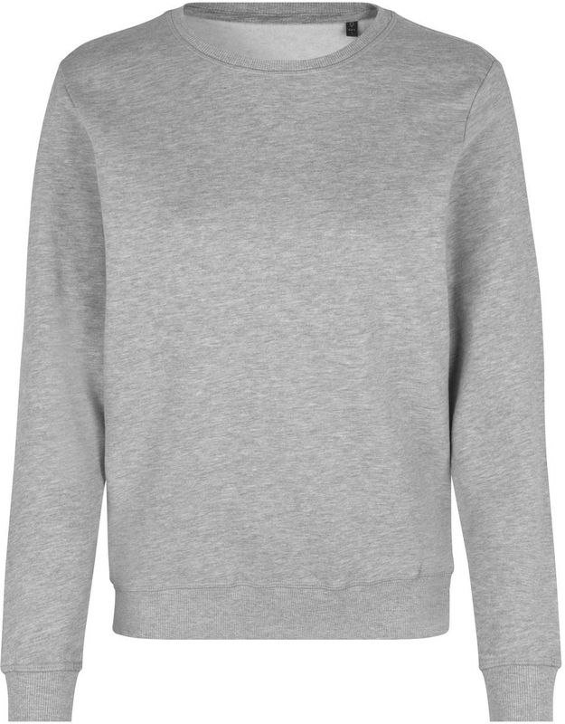 Pro Wear by Id 0683 Sweatshirt biologisch katoen dames Lichtgrijs gemêleerd maat XS