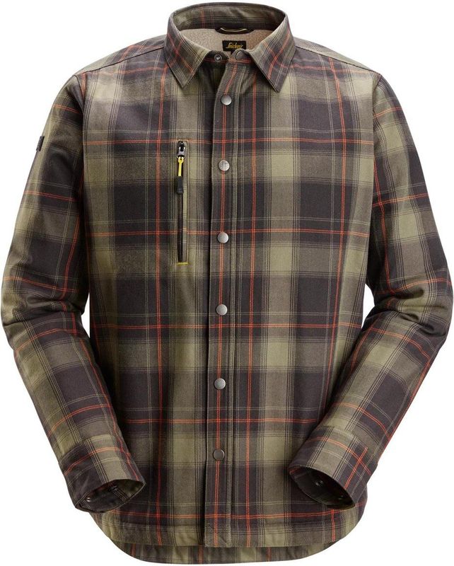 Snickers 8522 Isolerend shirt Khakigroen/Zwart maat XS