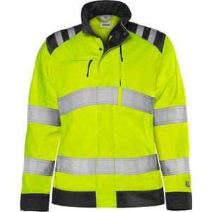 Fristads High vis Green jack dames klasse 3 4068 GPLU Hi-Vis Geel/Zwart