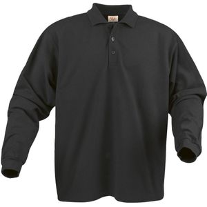 Printer Polo Surf Long Sleeve (Oud Model) Heren Zwart