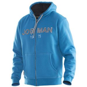 Jobman 5154 Vintage Hoodie Lined Heren Oceaan/Donkergrijs