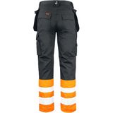 Jobman 2513 Hi-Vis Trousers HP 65251320 - Zwart/Oranje