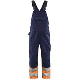 Blåkläder 2662-1800 High Vis bretelbroek Marineblauw/Oranje maat D108