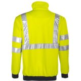 Projob 6102 Sweatshirt Met Korte Ritssluiting - ISO 20471 Klasse 3 Projob Geel