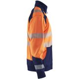 Blåkläder 3558-2528 Sweatshirt hele rits High Vis Oranje/Marineblauw