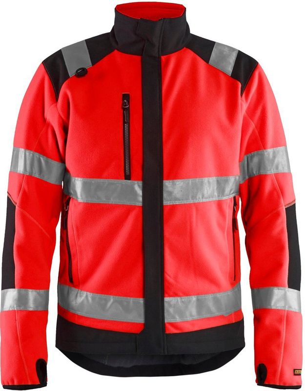 Blåkläder 4888-2524 Winddicht Fleecejack High Vis High Vis Rood/Zwart maat 4XL